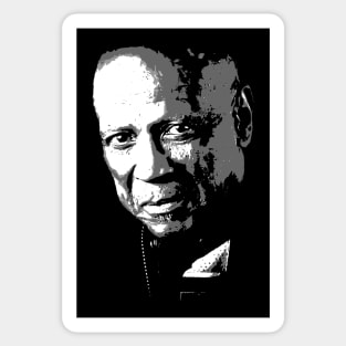 Louis Gossett Jr black and white Sticker